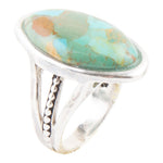 Turquoise and Sterling Silver Oval Ring - Barse Jewelry