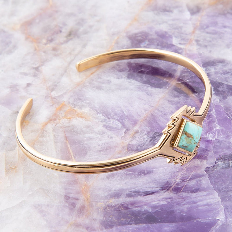 Turquoise Aztec Bronze Cuff - Barse Jewelry