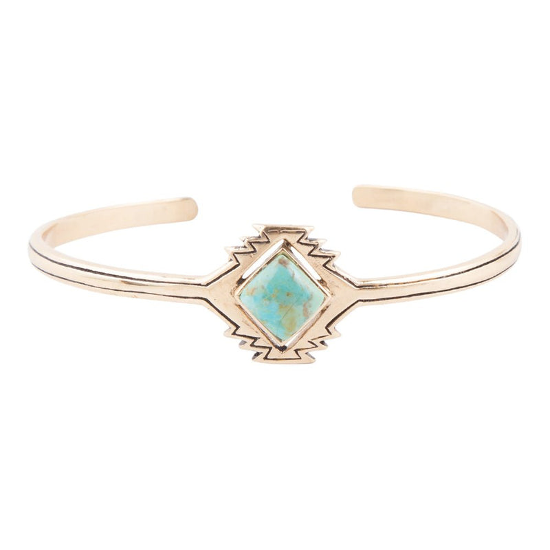 Turquoise Aztec Bronze Cuff - Barse Jewelry