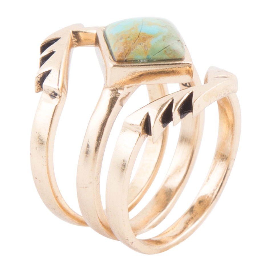 Turquoise Aztec Ring - Barse Jewelry