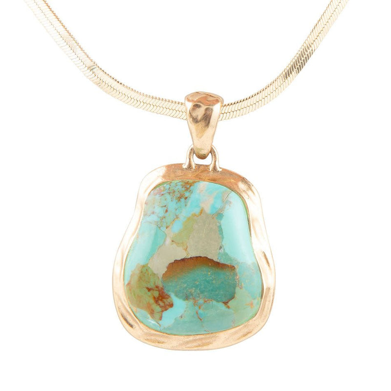 Turquoise Baron Snake Chain Pendant Necklace - Barse Jewelry