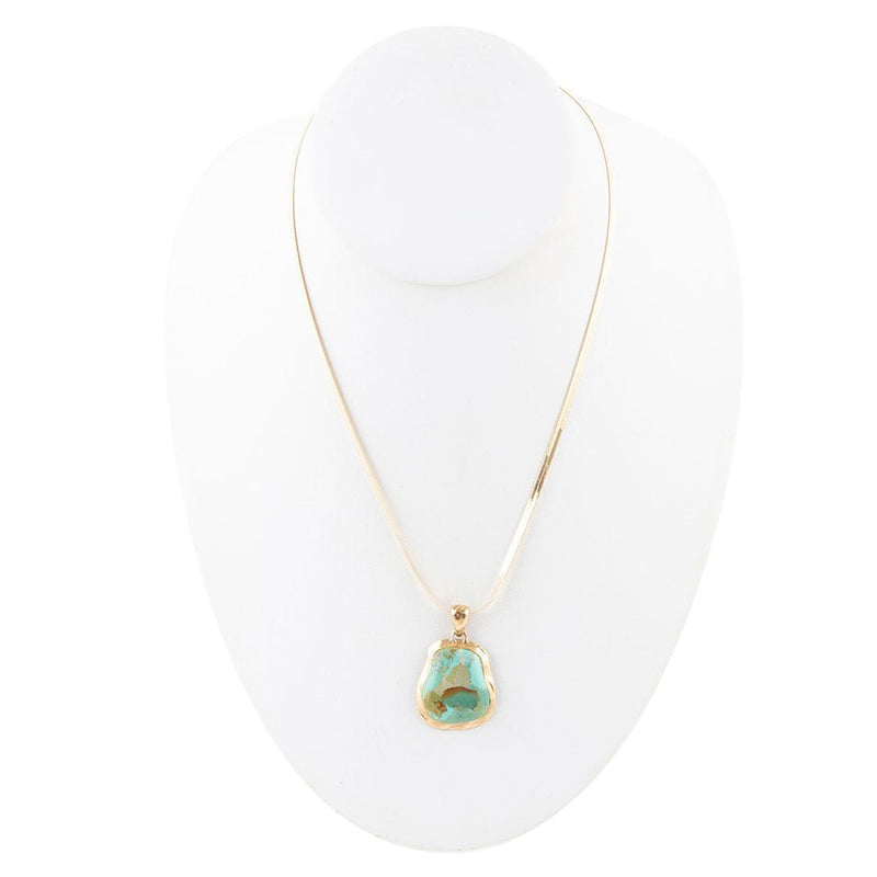 Turquoise Baron Snake Chain Pendant Necklace - Barse Jewelry