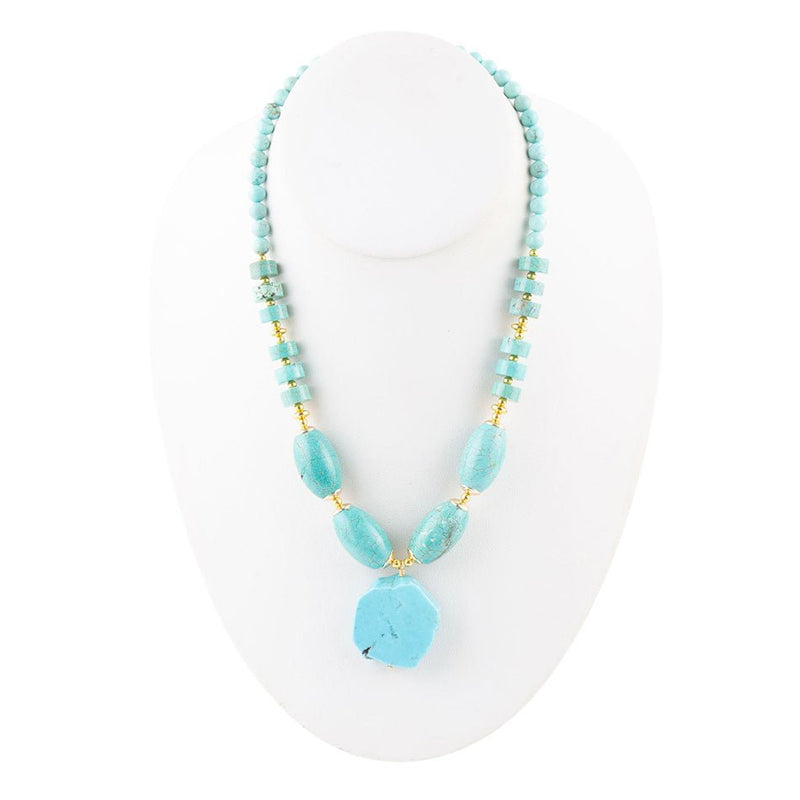 Turquoise Baron Statement Necklace - Barse Jewelry