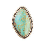 Turquoise Bronze Roped Statement Ring - Barse Jewelry