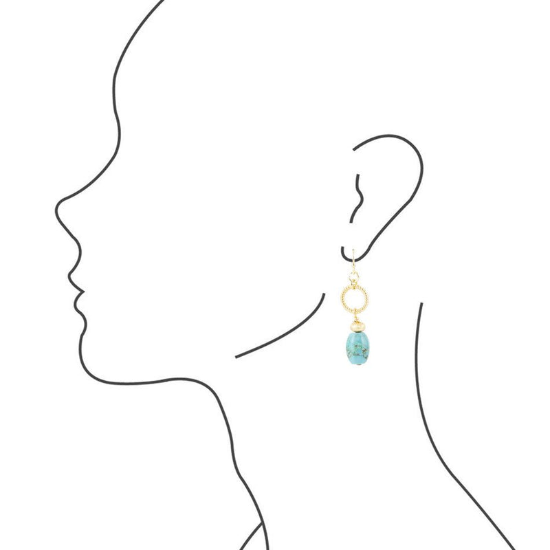 Turquoise Classic Drop Earrings - Barse Jewelry