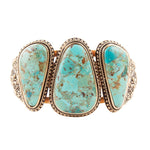 Turquoise Concha Cuff Bracelet - Barse Jewelry
