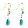 Turquoise Drop Bronze Earring - Barse Jewelry