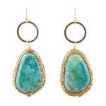 Turquoise Glitz Statement Earrings - Barse Jewelry