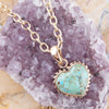 Turquoise Heart Pendant and Bronze Necklace - Barse Jewelry