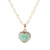 Turquoise Heart Pendant and Bronze Necklace - Barse Jewelry