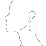 Turquoise Labradorite Elongated Earrings - Barse Jewelry