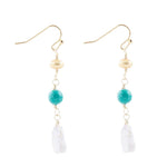 Turquoise Labradorite Elongated Earrings - Barse Jewelry