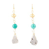 Turquoise Labradorite Elongated Earrings - Barse Jewelry