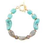 Turquoise Labradorite Toggle Bracelet - Barse Jewelry
