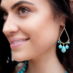 Turquoise Magnesite Chandelier Earrings - Barse Jewelry