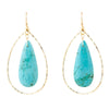 Turquoise Magnesite Teardrop Statement Earring - Barse Jewelry