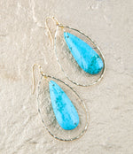 Turquoise Magnesite Teardrop Statement Earring - Barse Jewelry