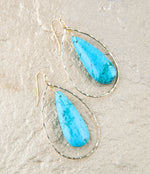 Turquoise Magnesite Teardrop Statement Earring - Barse Jewelry