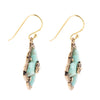 Turquoise Maltese Cross Earrings - Barse Jewelry