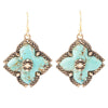 Turquoise Maltese Cross Earrings - Barse Jewelry