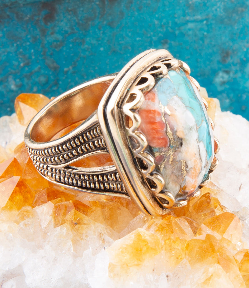 Turquoise Matrix Cocktail Ring