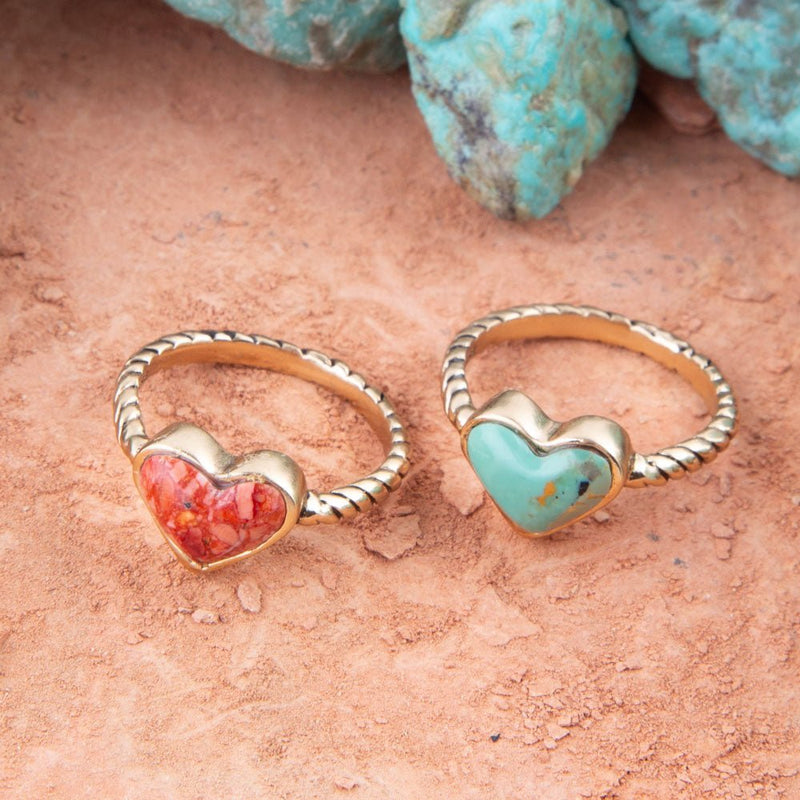 Turquoise Rope My Heart Ring - Barse Jewelry