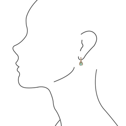Turquoise Roped Earrings - Bronze - Barse Jewelry