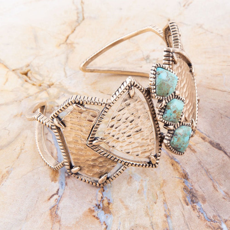 Turquoise Shield Cuff Bracelet - Barse Jewelry