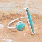 Turquoise Size Adjustable Sterling Silver Ring - Barse Jewelry