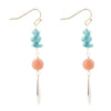 Turquoise Sol Charm Drop Earrings - Barse Jewelry