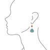 Turquoise Sol Slab Drop Earrings - Barse Jewelry