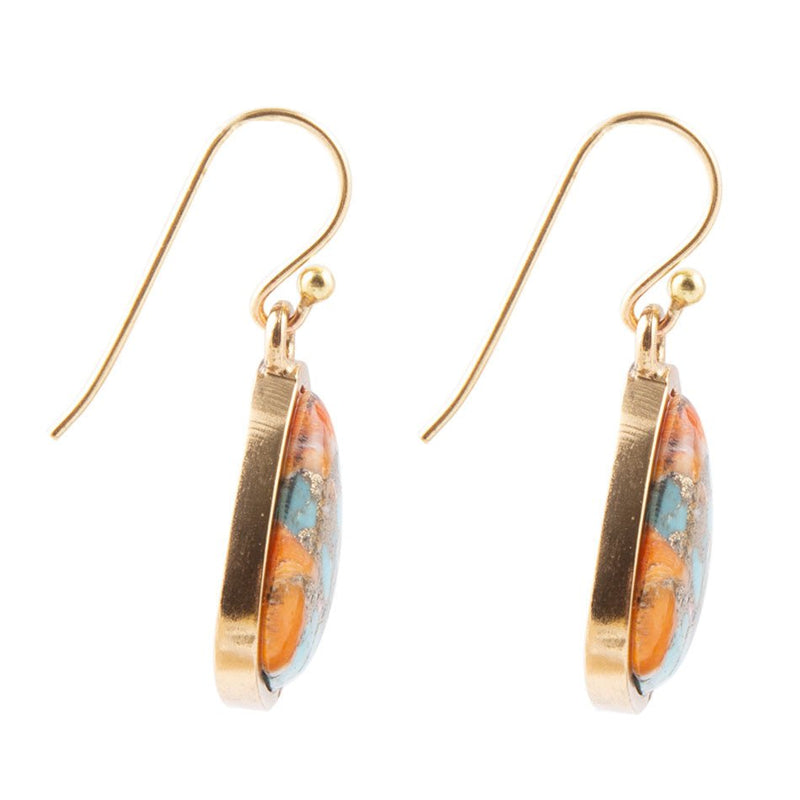 Turquoise Spiny Matrix Drop Earrings - Barse Jewelry