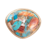 Turquoise Spiny Oyster Matrix Statement Ring - Barse Jewelry