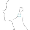Turquoise Stone Slide Hoop Earrings - Barse Jewelry