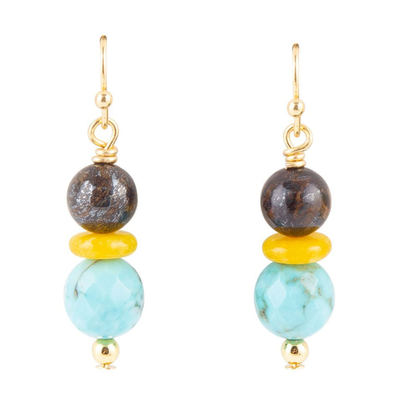 Turquoise Sunset Drop Earrings - Barse Jewelry