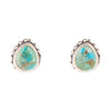 Turquoise Teardrop Post Earrings - Sterling Silver - Barse Jewelry