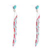 Turquoise Woven Seed Bead Earrings - Barse Jewelry