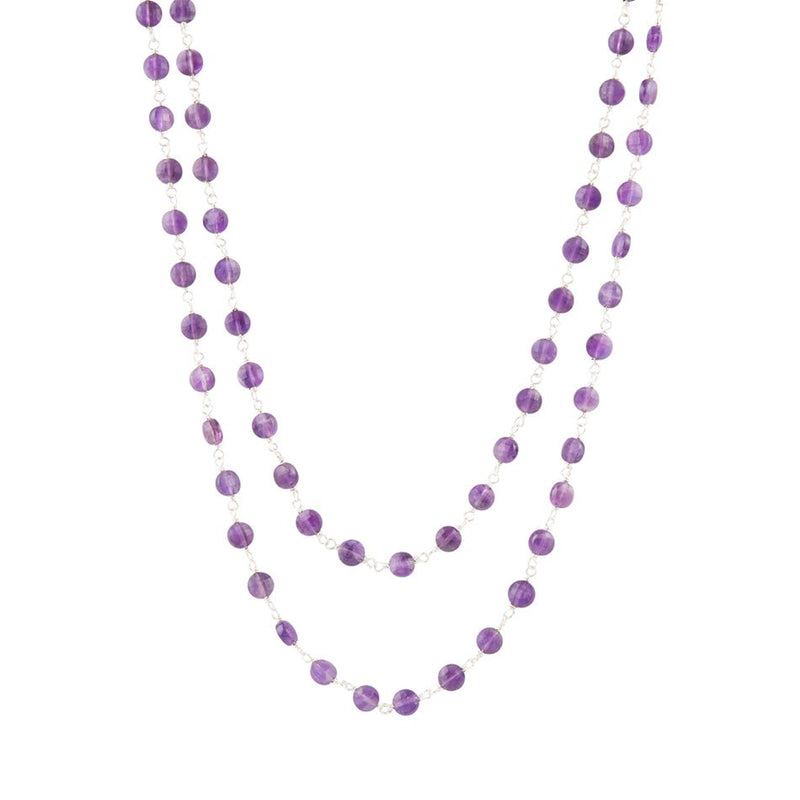 Two Row Amethyst Necklace - Barse Jewelry