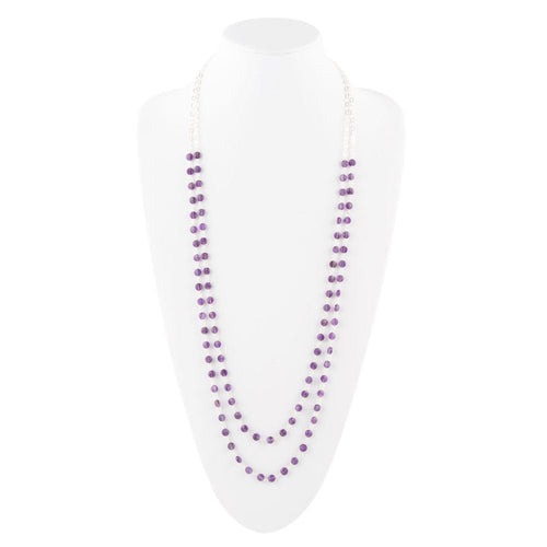 Two Row Amethyst Necklace - Barse Jewelry