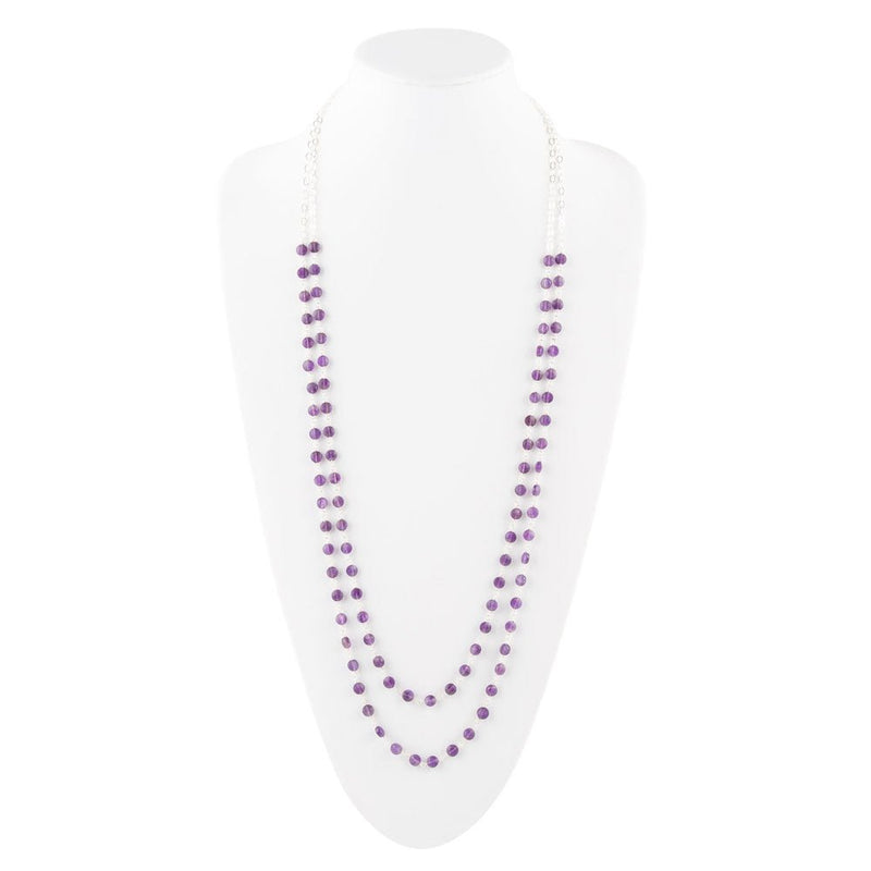 Two Row Amethyst Necklace - Barse Jewelry