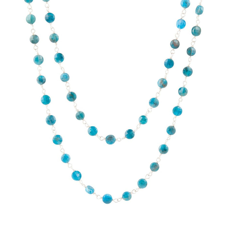 Two Row Apatite Necklace - Barse Jewelry