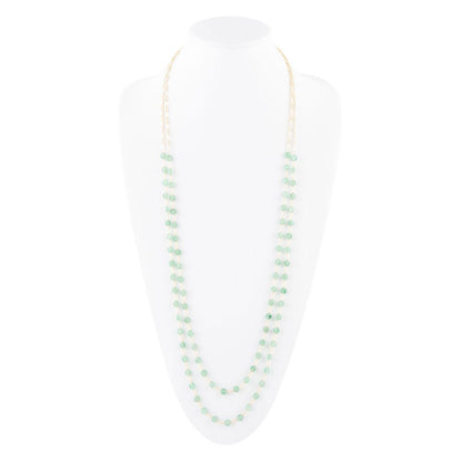 Two Row Green Aventurine Necklace - Barse Jewelry