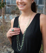 Two Row Green Aventurine Necklace - Barse Jewelry