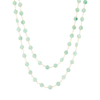 Two Row Green Aventurine Necklace - Barse Jewelry