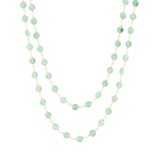 Two Row Green Aventurine Necklace