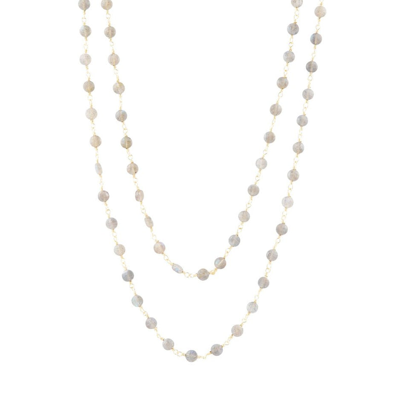 Two Row Labradorite Necklace - Barse Jewelry