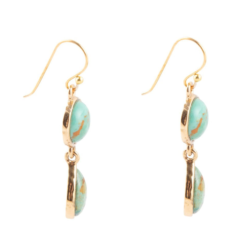 Two Turquoise Drop Earrings - Barse Jewelry