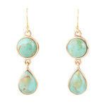 Two Turquoise Drop Earrings - Barse Jewelry