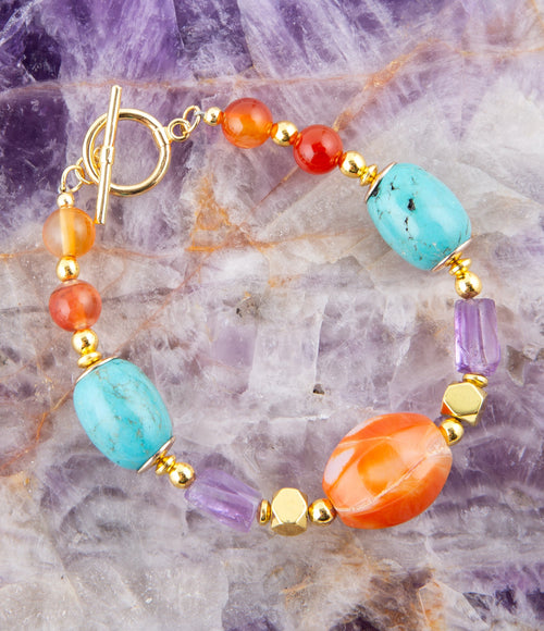 Victoria Carnelian Multi-Stone Bracelet - Barse Jewelry