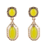 Vintage Style Chartreuse Quartz Earrings - Barse Jewelry